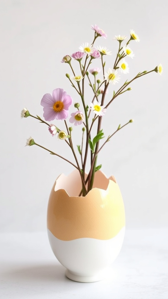 8. DIY Eggshell Vases Touch