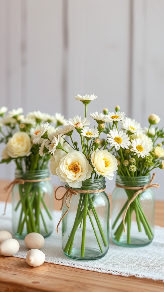 12. Rustic Mason Jar Florals