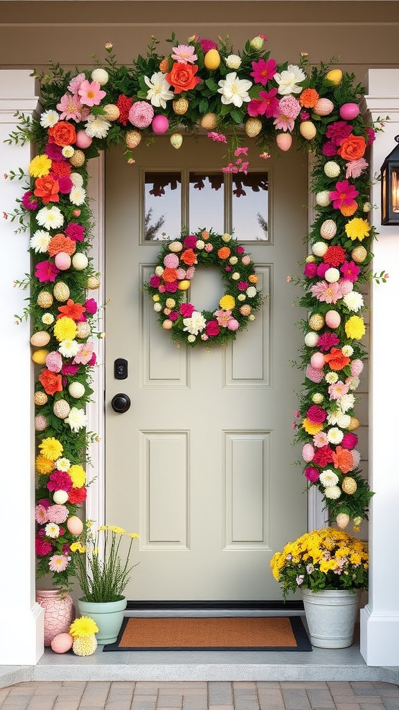 17. Festive Flower and Egg Garland