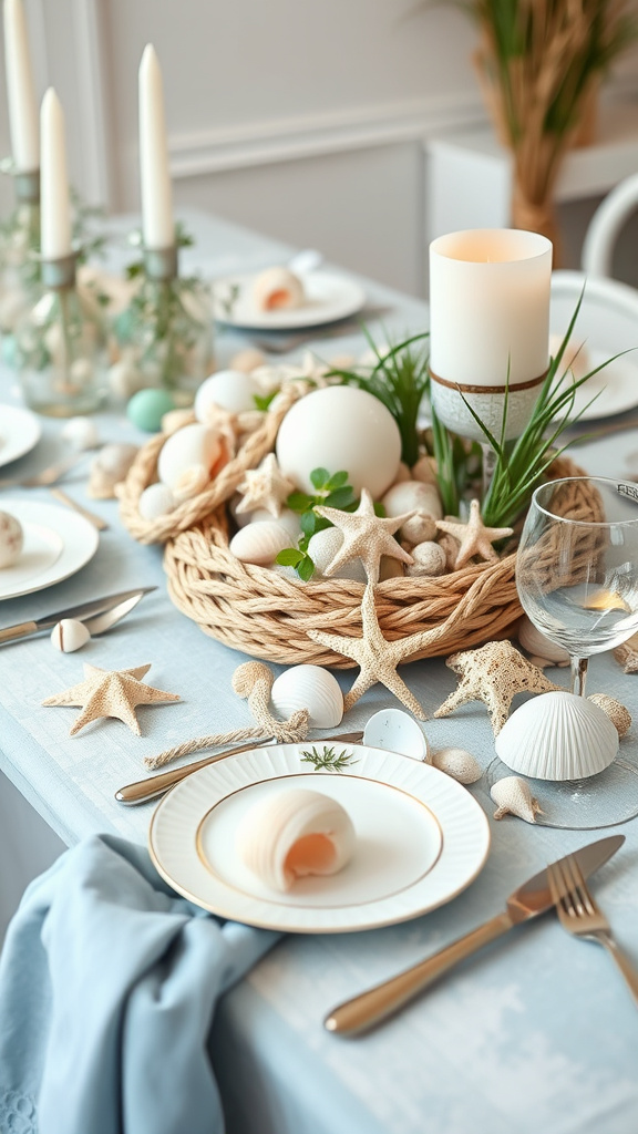 15. Nautical Easter Seashell Spread