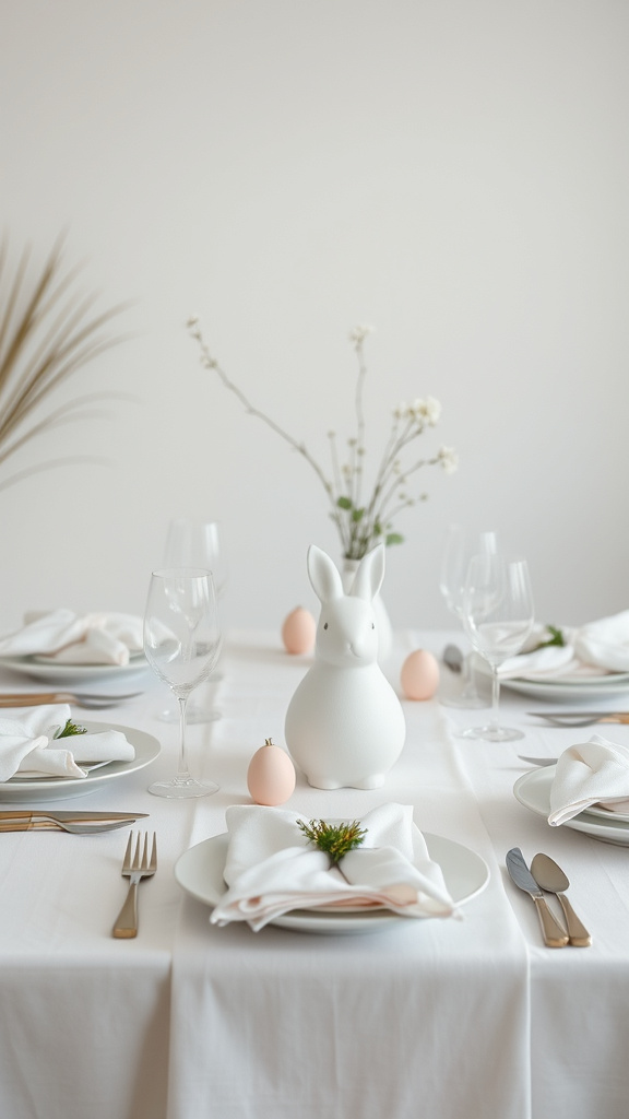 4. Modern Minimalist Easter Table