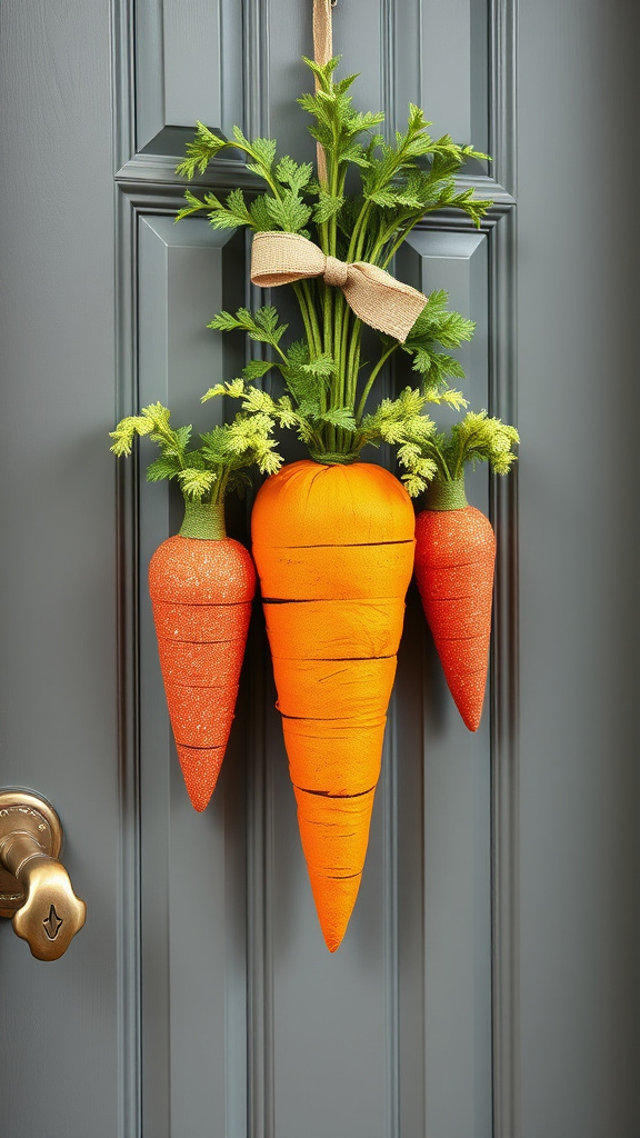 11. Creative Carrot Door Hangings