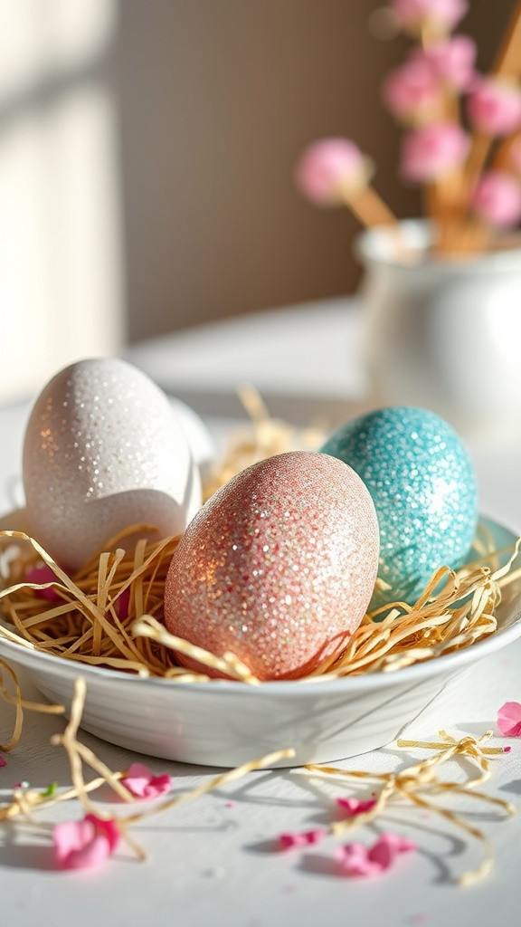 19. Glittery Easter Egg Displays