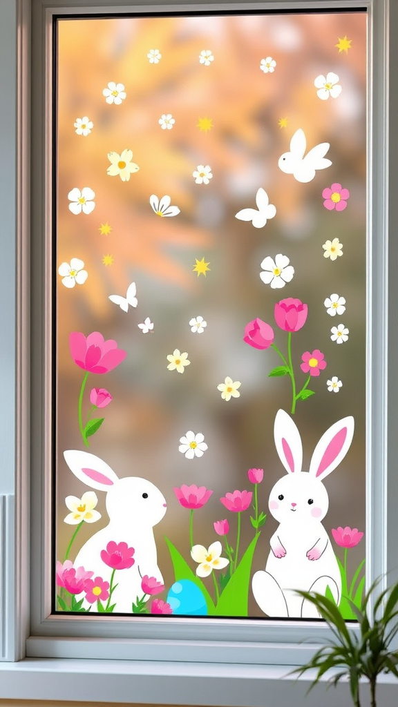 21. Spring-Themed Window Clings