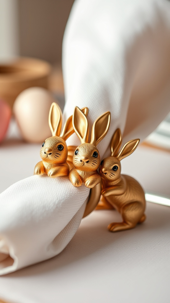 8. Whimsical Bunny Napkin Rings