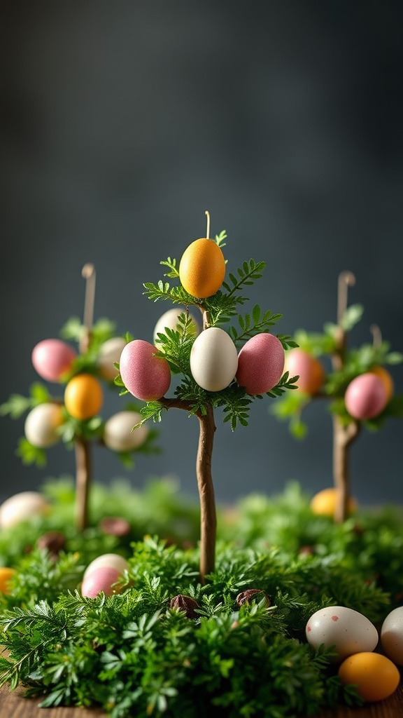 9. Topiary Tree Egg Ornaments