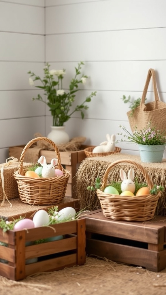 12. Country-Style Egg Hunt Stations