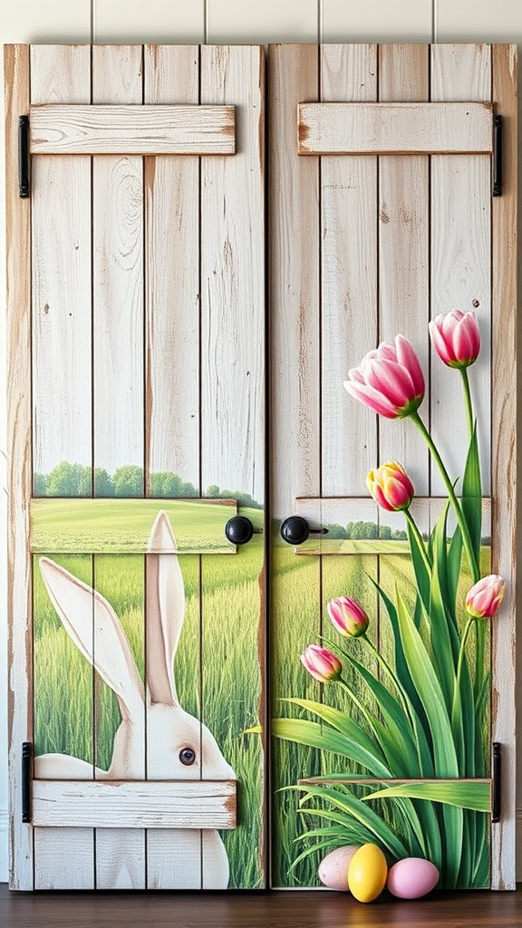 21. Repurposed Barn Door Art