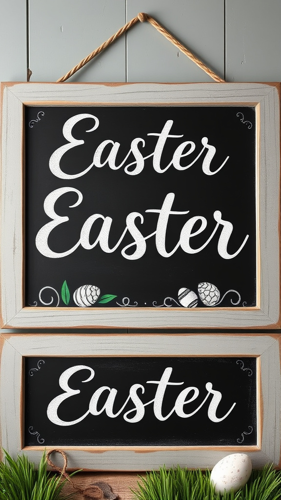 6. Distressed Chalkboard Signs