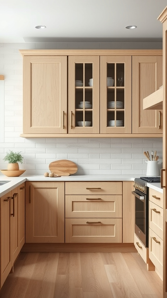 10. Luxurious Light: White Oak Cabinets