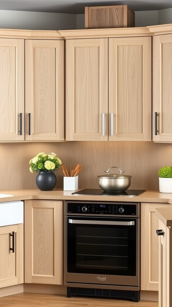 6. Elegant Grain: Oak Kitchen Cabinetry