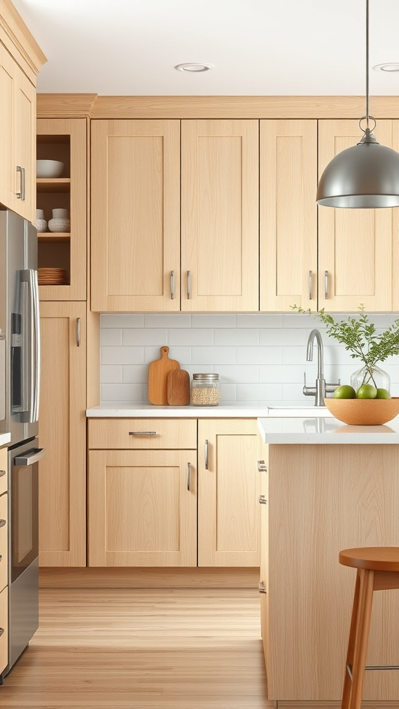 7. Bright and Breezy: Oak Cabinets