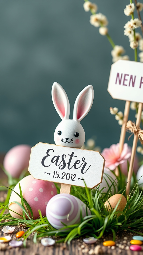 15. Personalized Easter Egg Hunt Signs