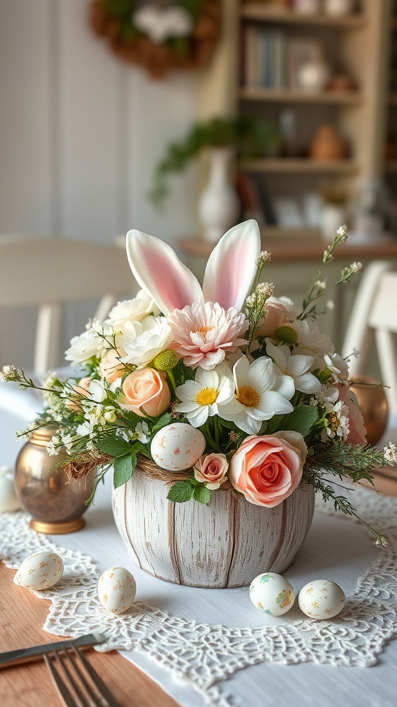 18. Shabby Chic Easter Centerpiece