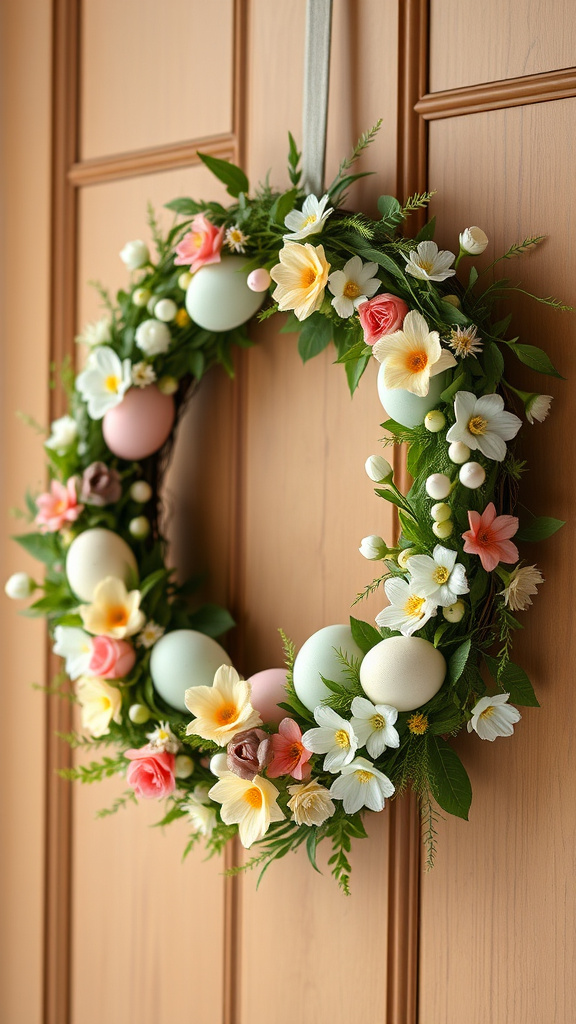 20. Nature-Inspired Easter Egg Wreath