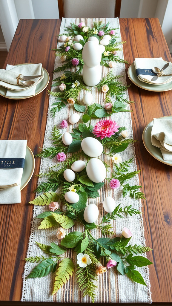 23. DIY Botanical Table Runners