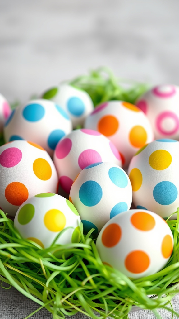 24. Charming Polka Dot Egg Decorations