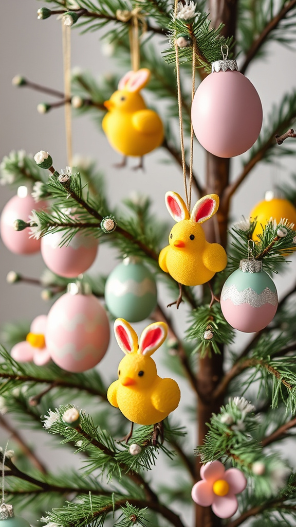 6. Whimsical Easter Tree Ornaments