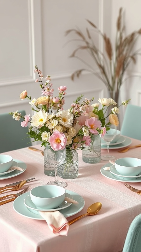 1. Pastel Perfection Easter Tablescapes