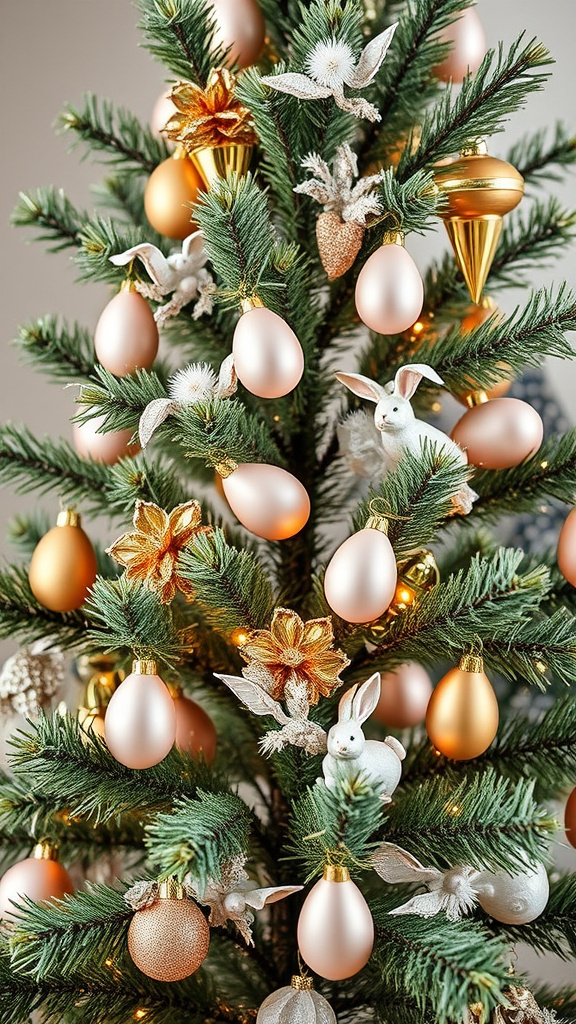 10. Elegant Easter Tree Ornaments