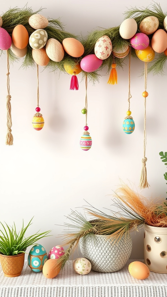 13. Boho Easter Egg Garlands