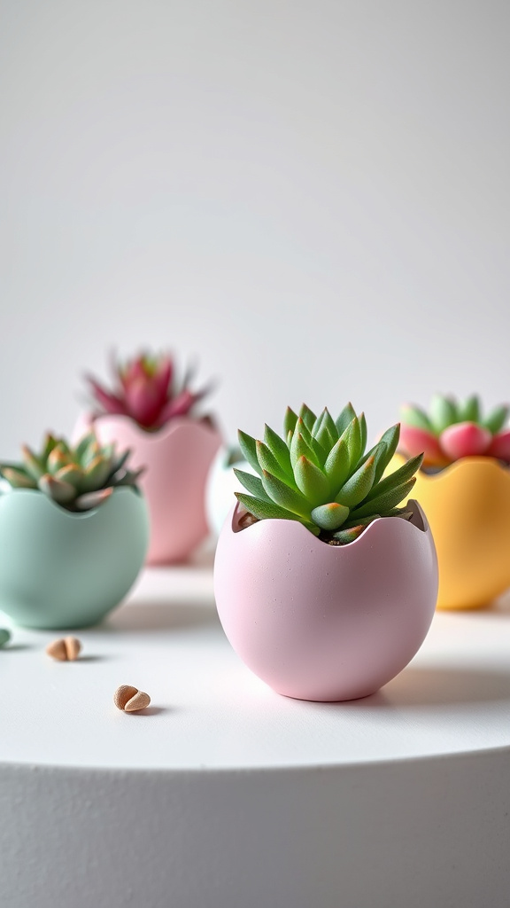 15. Succulent Easter Egg Planters