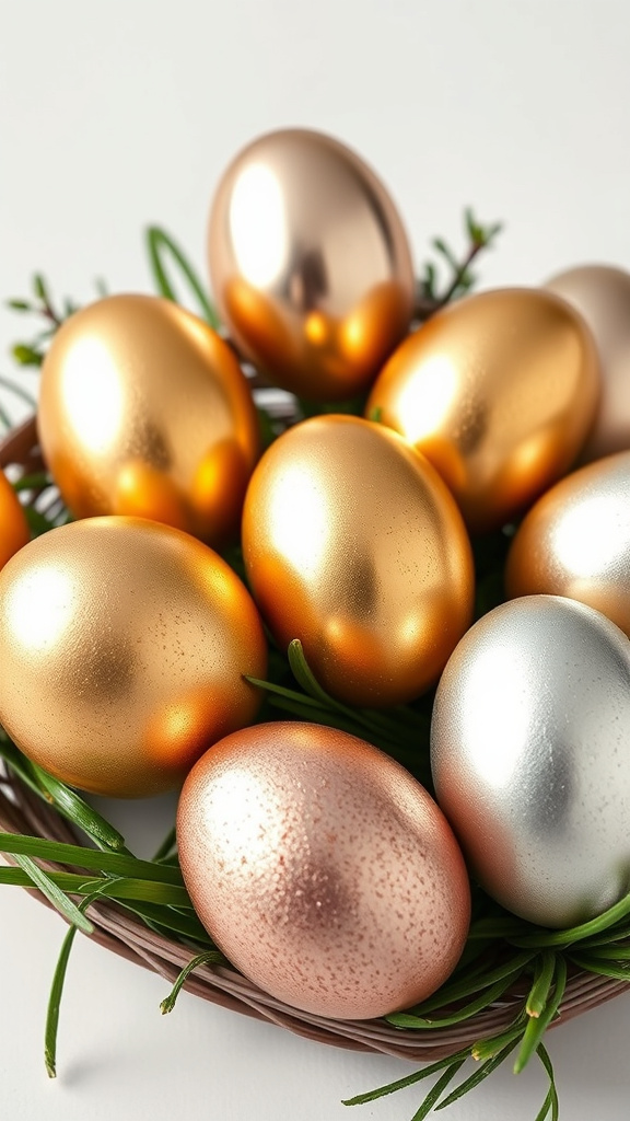 17. Luxe Metallic Egg Designs