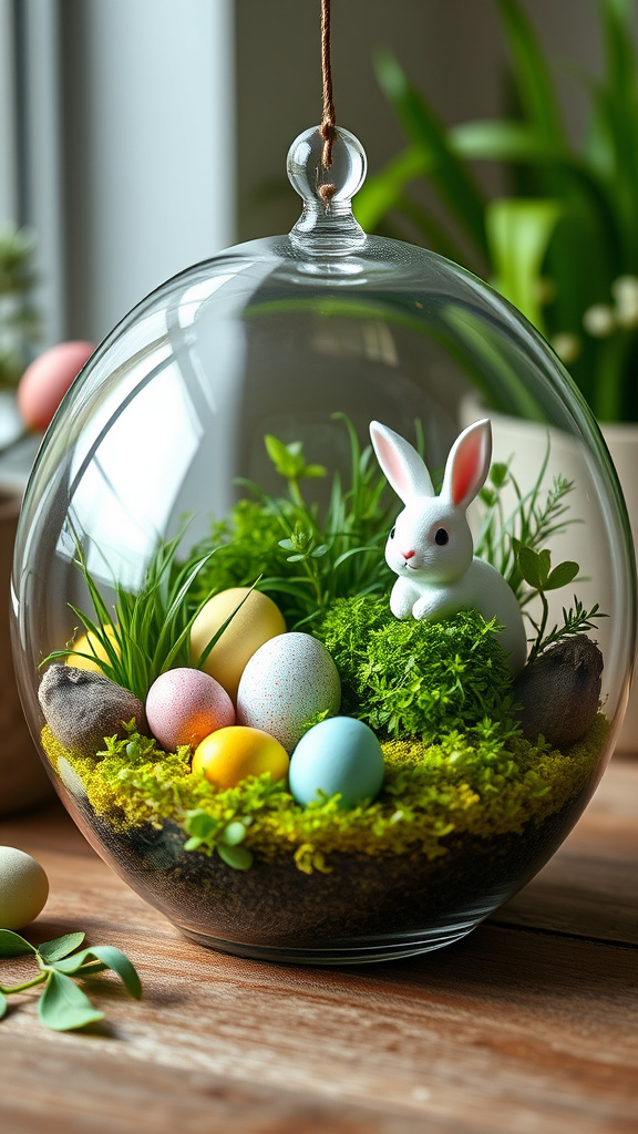 23. Easter-Themed Terrarium Displays