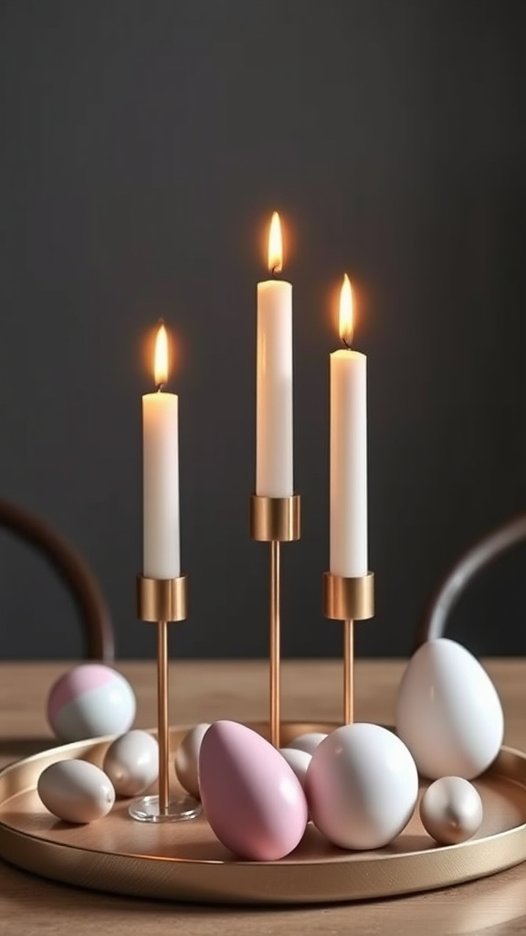 24. Sleek Easter Candle Holders