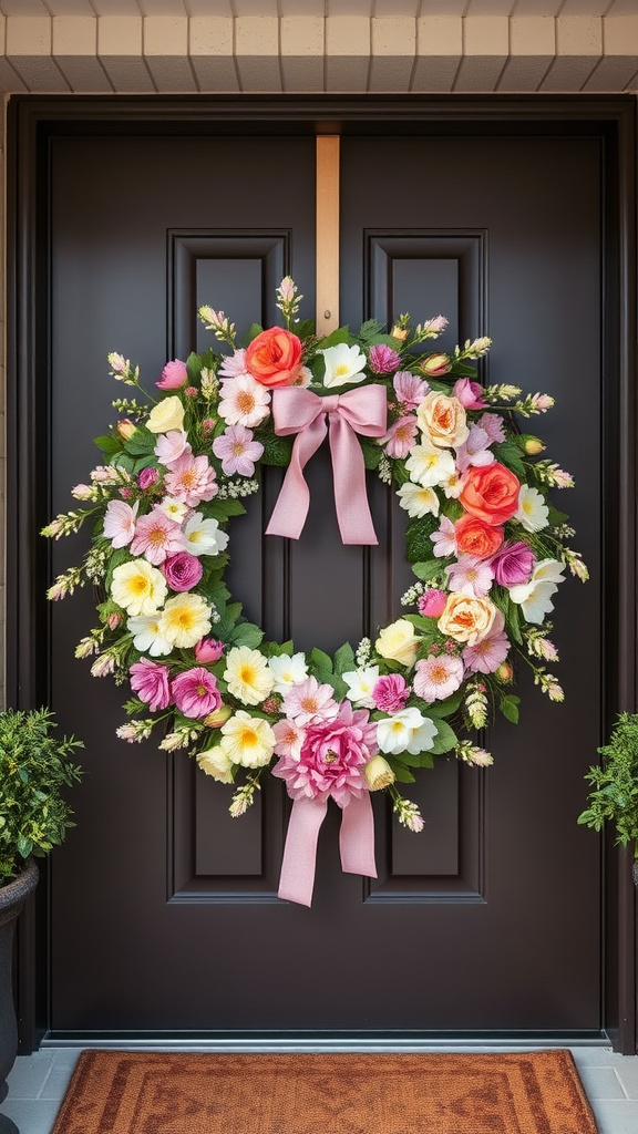 4. Chic Spring Wreaths for Doors