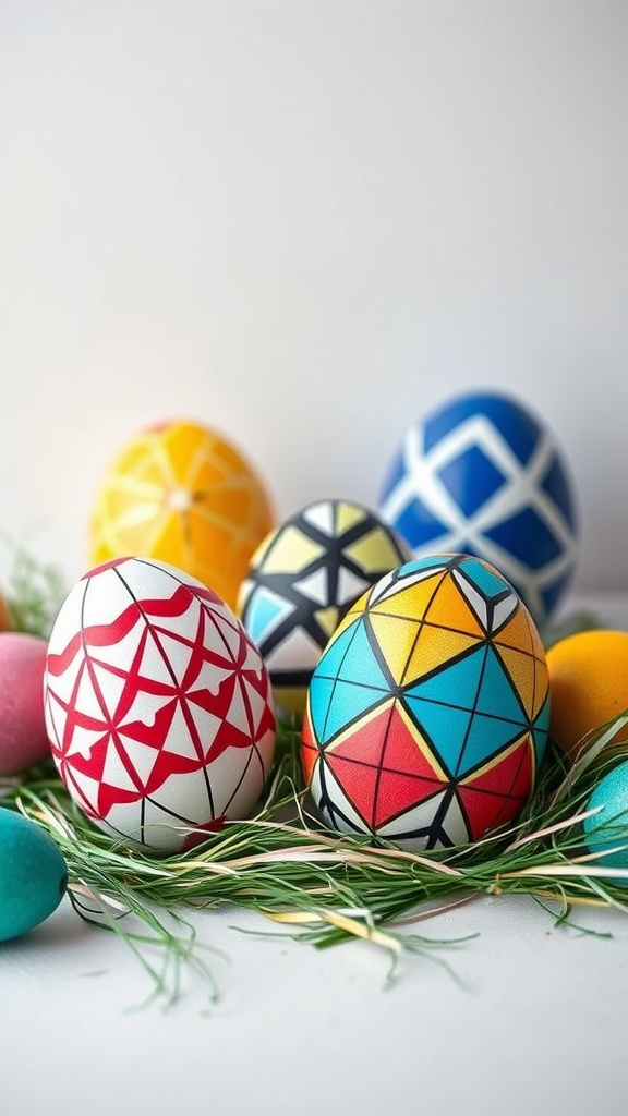 6. DIY Geometric Easter Eggs