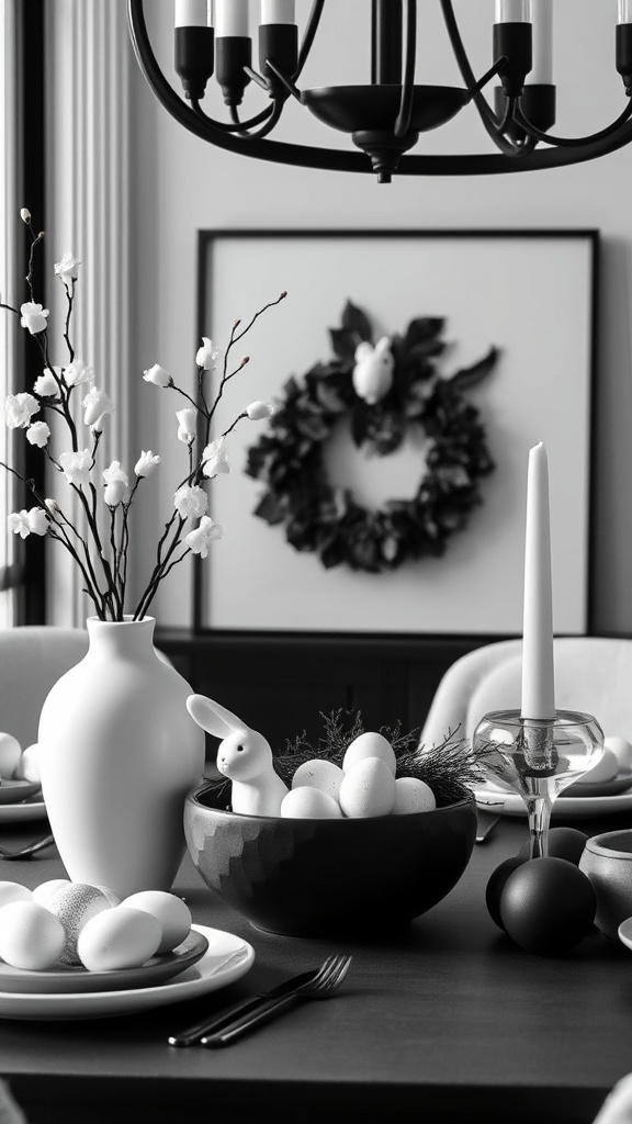 7. Monochrome Easter Home Accents