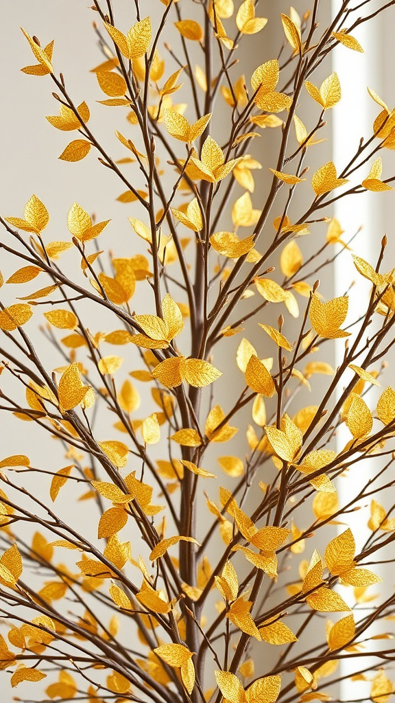 17. Golden Leaf Accents