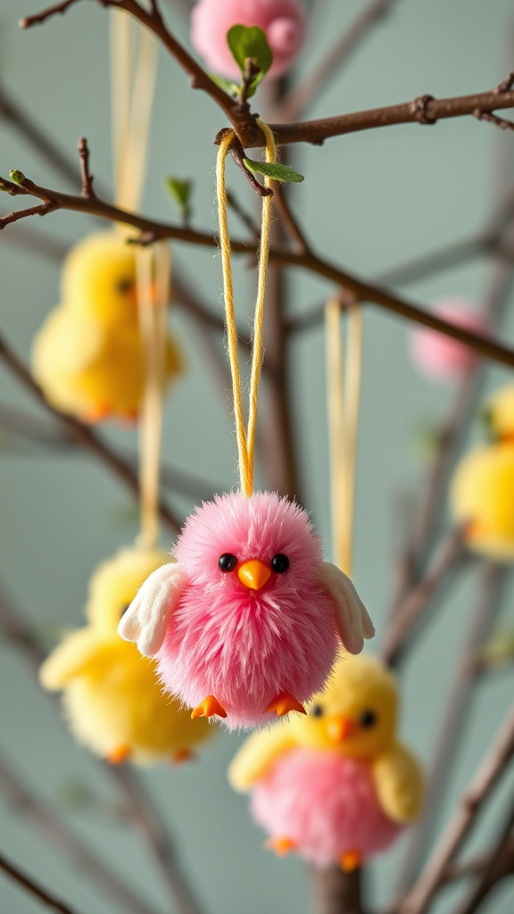 8. Pom-Pom Chick Charms