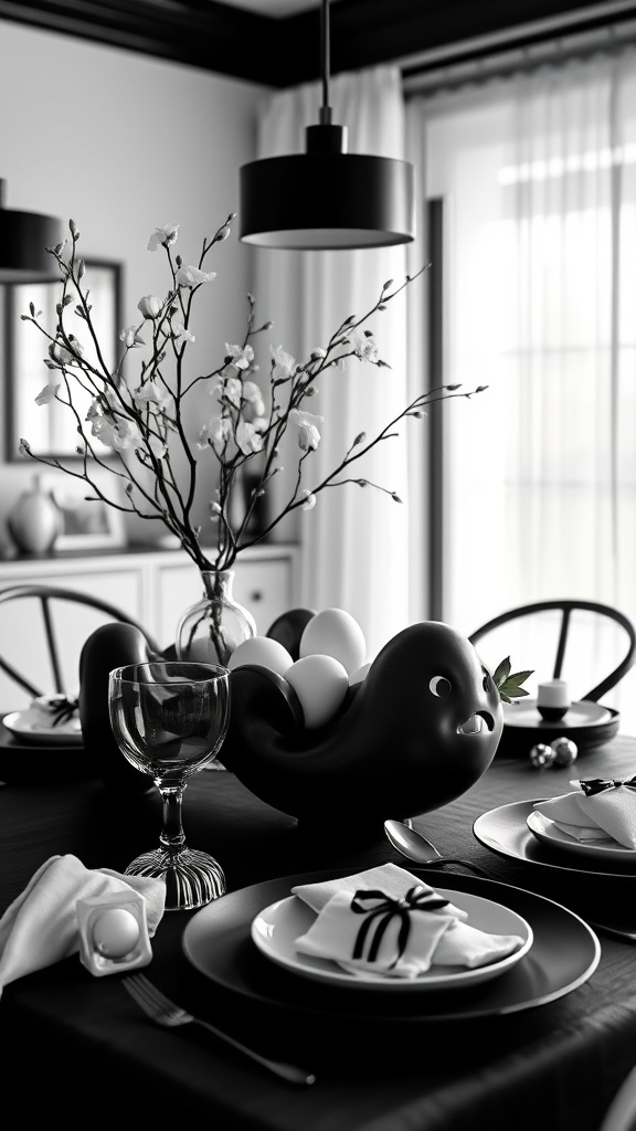 13. Monochrome Magic: Black and White Easter