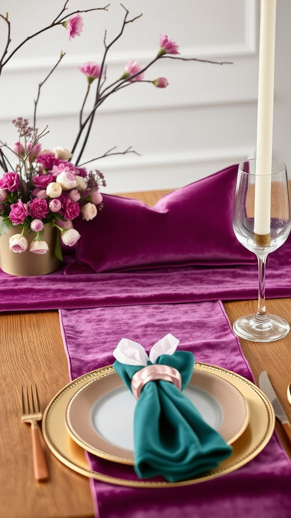 16. Velvet Accents for an Opulent Easter