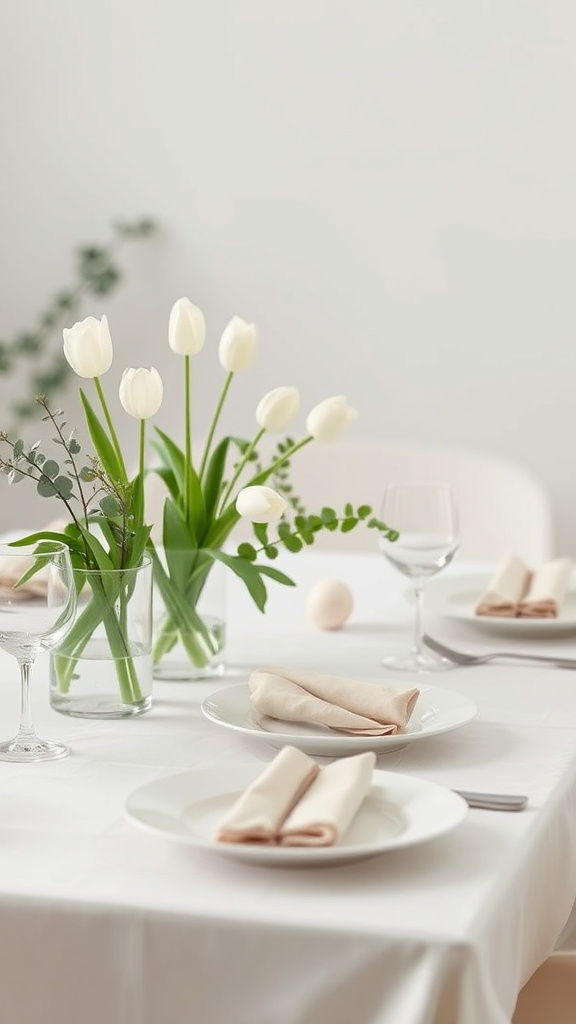 3. Modern Minimalist Easter Tablescapes