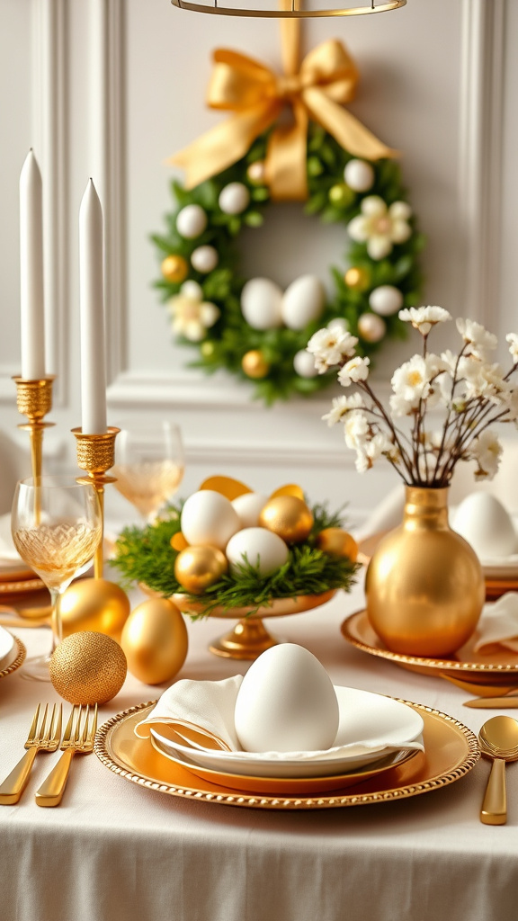 7. Gold Accents: Glam Easter Touches