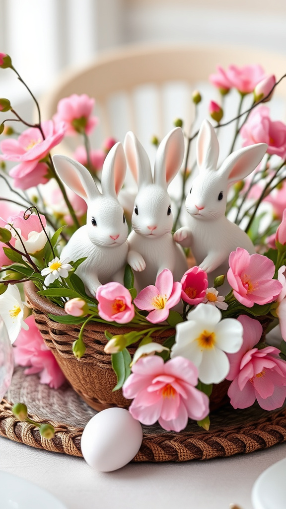 13. Porcelain Bunnies and Blossoms