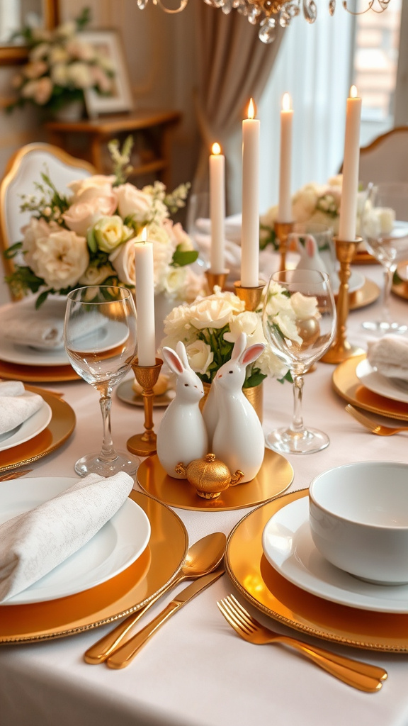 24. Golden Touch: Luxe Dinner Setting