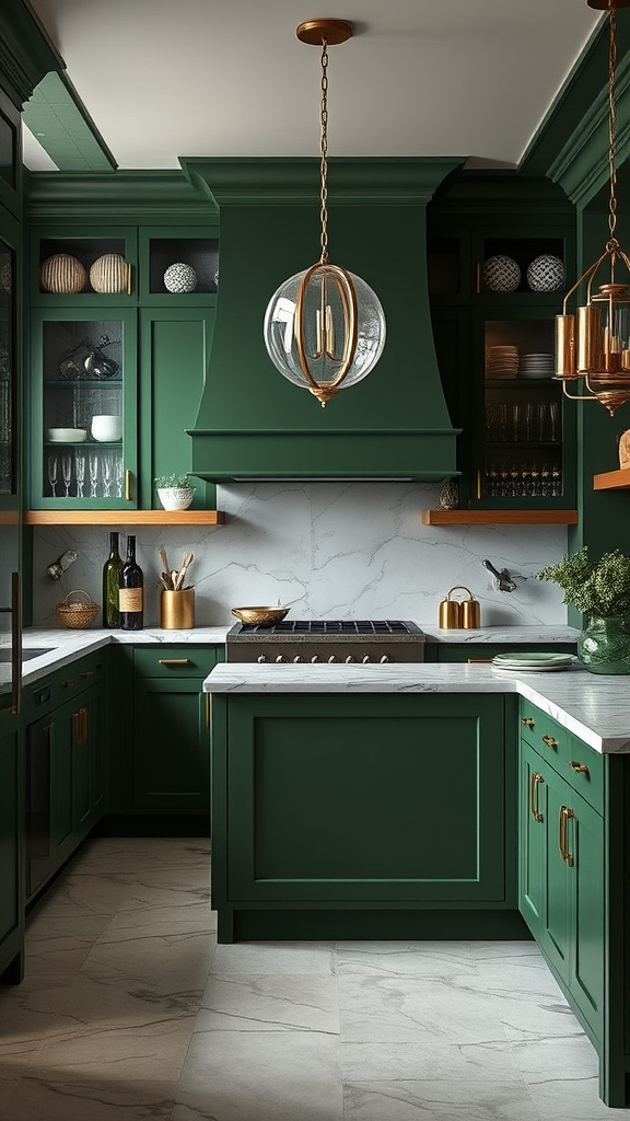 12. Mossy Green Luxury Kitchens