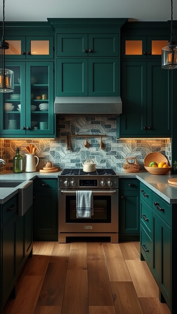 22. Pine Green Kitchen Inspirations