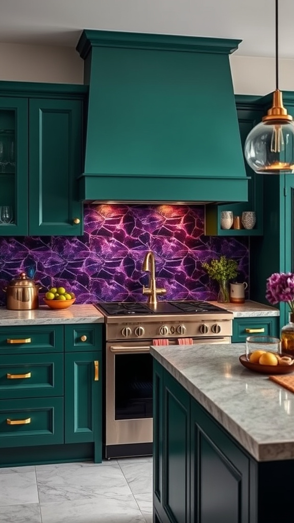 24. Jewel-Toned Kitchen Marvels