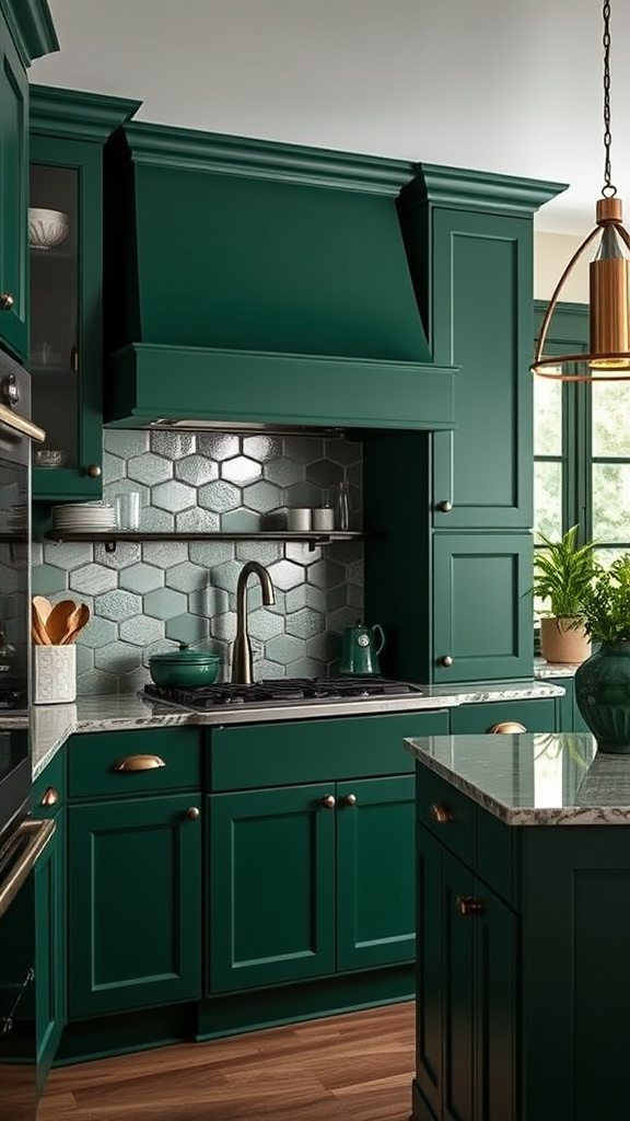 25. Bejeweled Green Kitchen Trends