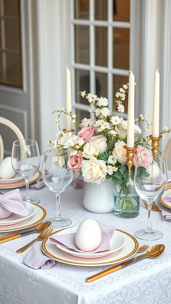 1. Elegant Pastel Table Settings