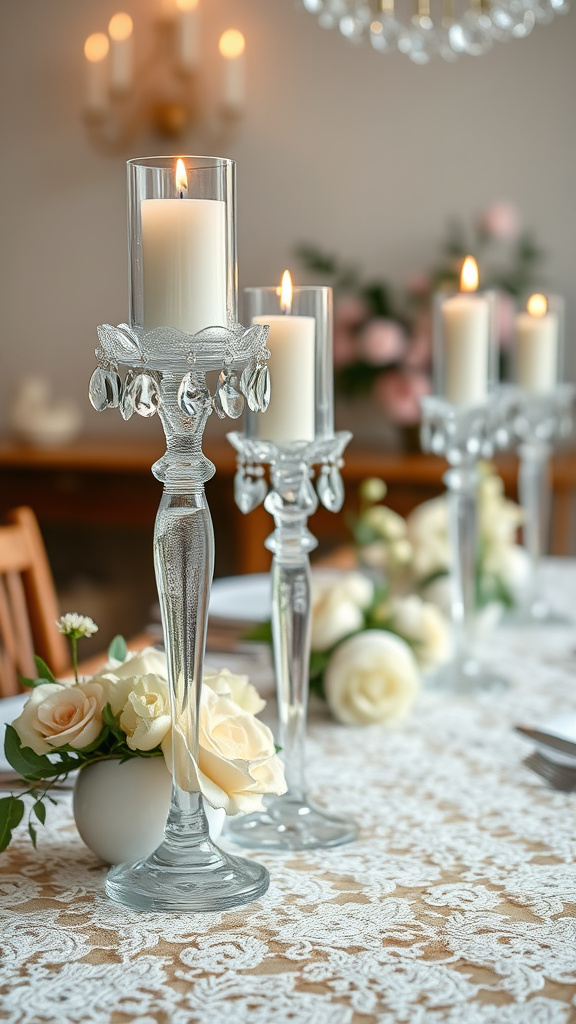 12. Crystal and Lace Table Accents