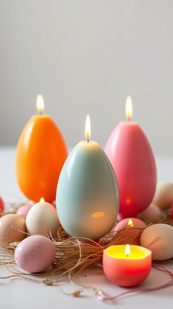 23. Contemporary Egg-Shaped Candles