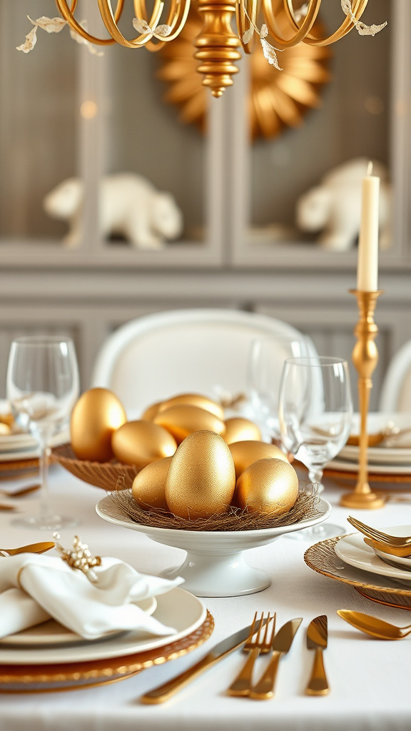 8. Golden Egg Elegance