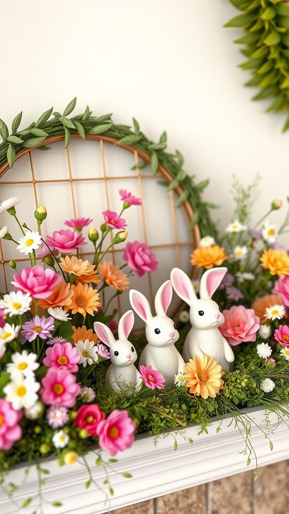 1. Blooming Bunny Mantel Delight