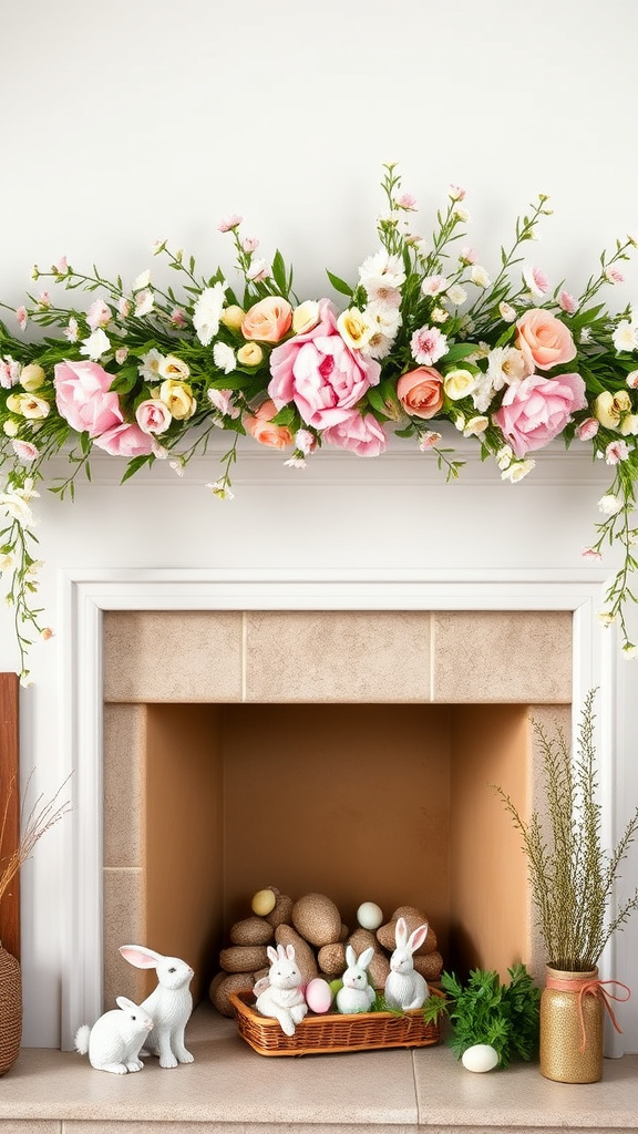 14. Sweet Springtime Mantel Scene